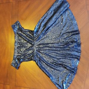 Lulu's Sequin Off-the-Shoulder Dress
